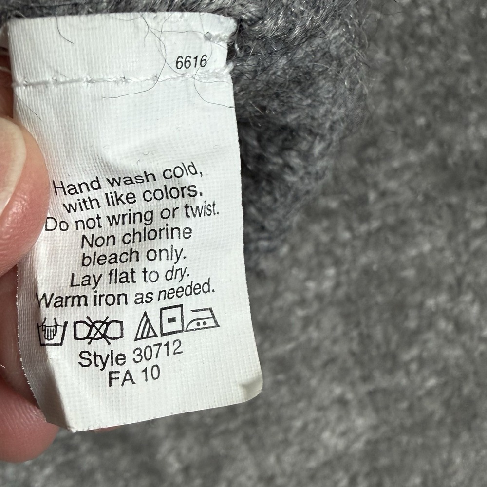 J. Crew Sweater Women's Medium Gray Full Zip Alpaca Wool Blend Cardigan - Picture 7 of 9